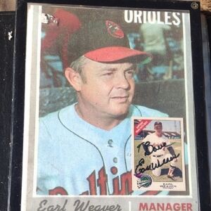 Baltimore Orioles Earl Weaver Baseball Autographed Plaque (8x10)